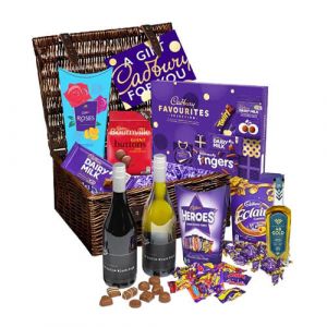 Cadbury "I Love You" Edition Chocolate, Wines & "Yorkshire Rum" Hamper