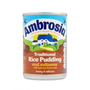 Ambrosia Traiditonal Rice Pudding and Sultanas with Nutmeg