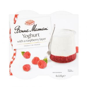 Bonne Maman Yoghurt with a Raspberry Layer