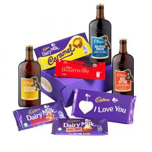 Cadbury Valentines "I Love You" Edition Bars & Beers Hamper