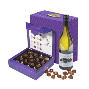 Cadbury Milk Tray Box & White Wine Hamper