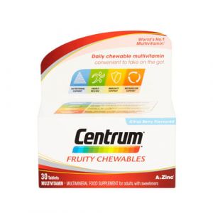 Centrum Fruity Chewables MultiVitamin Multimineral Food Supplement Tablets