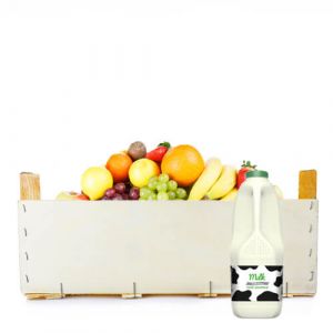 Fruit Office Box with Semi Skimmed Milk
