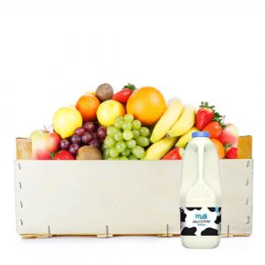 Fruit Office Favourites Box with 2L Whole Milk