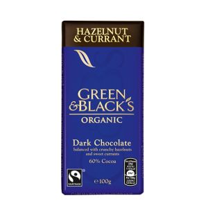 Green & Black's Organic Hazelnut & Currant Dark Chocolate Bar
