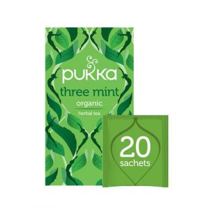 Pukka Three Mint, Organic, Peppermint, Spearmint Herbal Tea