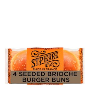 St Pierre Seeded Brioche Burger Buns 4 Pack