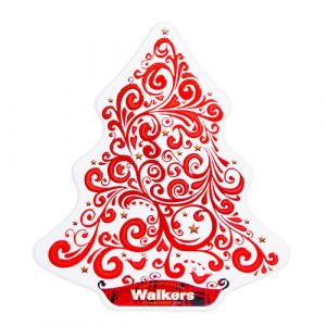 Walkers Shortbread 'Red & White' Christmas Tree Tin