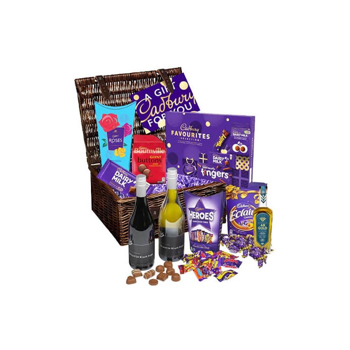 Cadbury "I Love You" Edition Chocolate, Wines & "Yorkshire Rum" Hamper