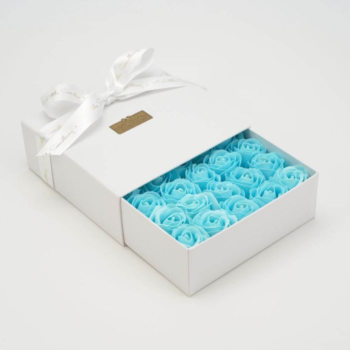 Baby Blue 25 Luxury Soap Roses