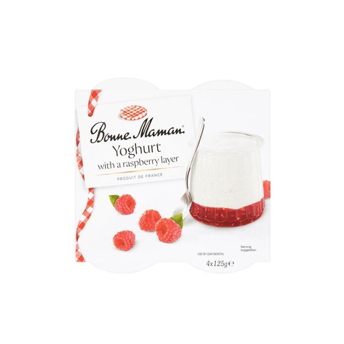 Bonne Maman Yoghurt with a Raspberry Layer