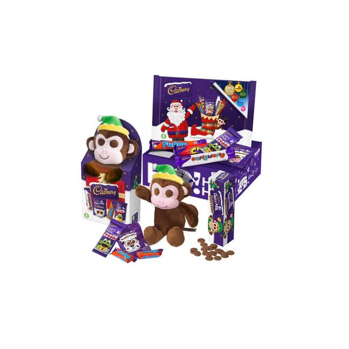 Cadburys Christmas Buttons Monkey Toy Hamper