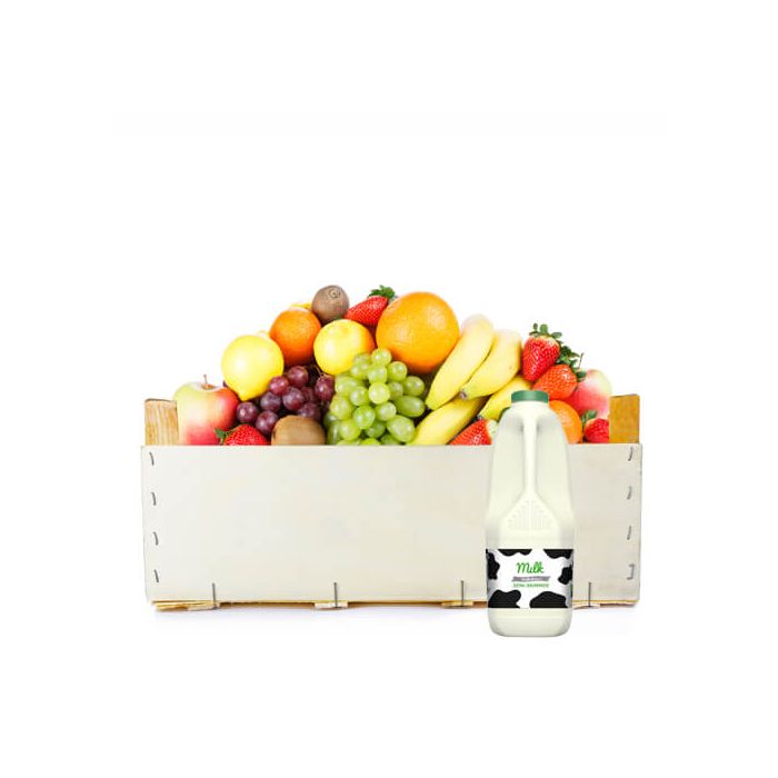 Fruit Office Box with Semi Skimmed Milk