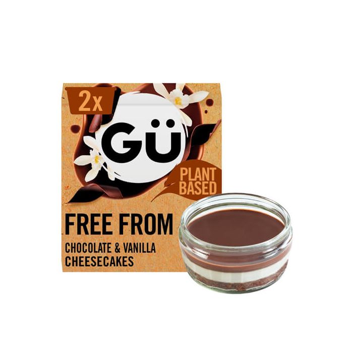 Gu Plant Based Chocolate & Vanilla Cheesecakes