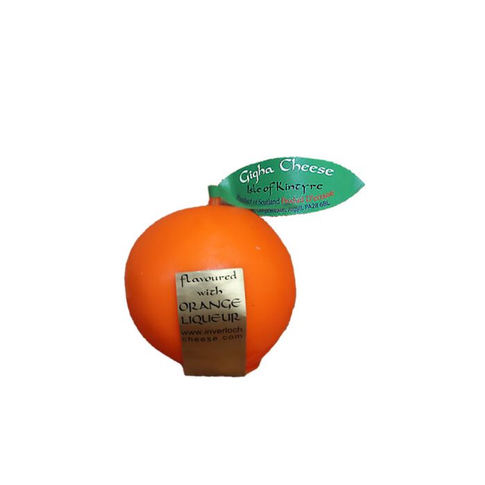 Inverloch Orange Shaped Cheddar & Cream Liquour Cheese