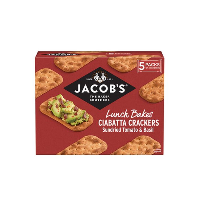 Jacobs Tomato & Basil Ciabatta Crackers