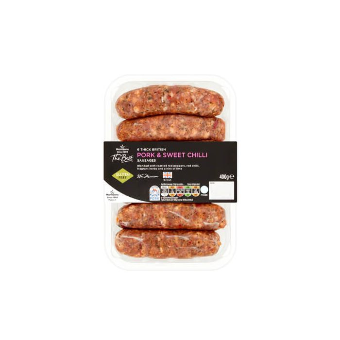 Morrisons The Best Thick Pork & Sweet Chilli Sausages