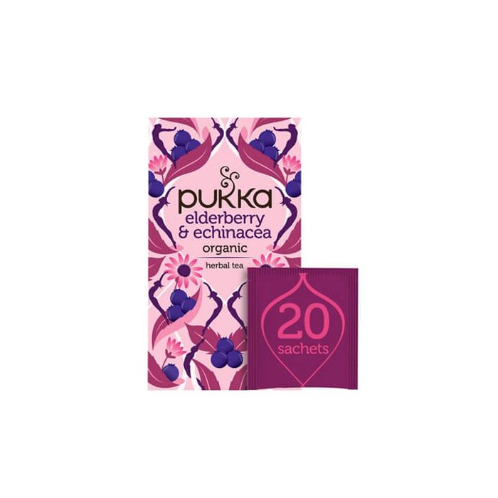 Pukka Elderberry & Echinacea, Organic Fruit Herbal Tea