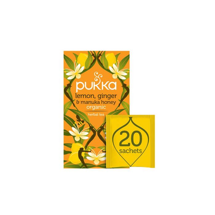 Pukka Lemon Ginger & Manuka Organic Herbal Tea