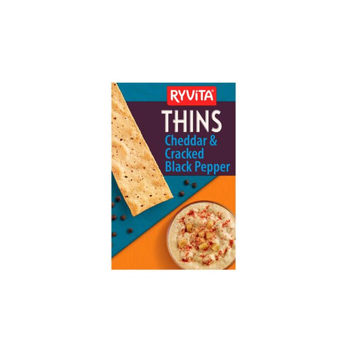 Ryvita Thins Cheddar & Black Pepper Thins