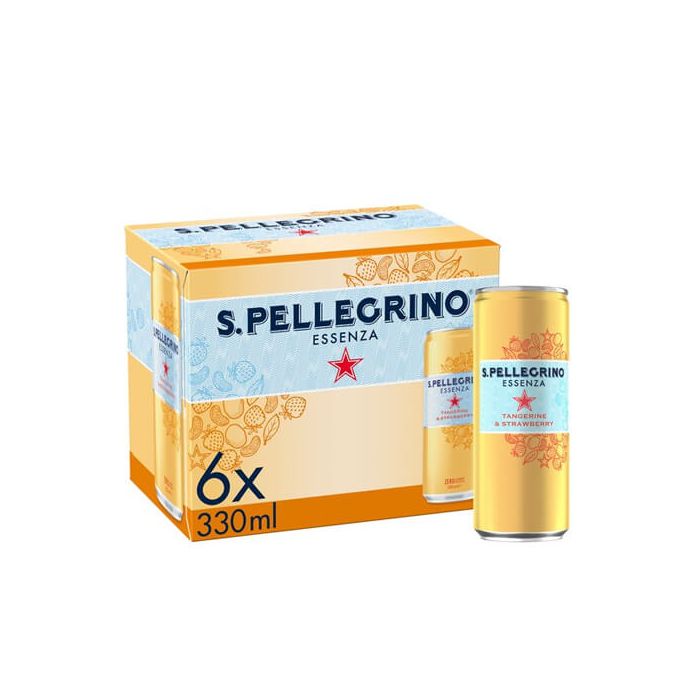 San Pellegrino Essenza Tangerine & Strawberry Cans