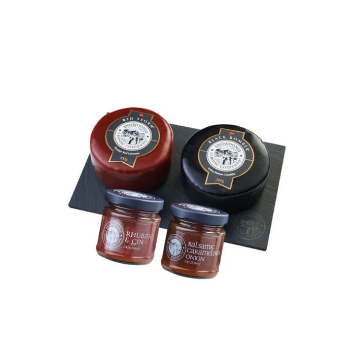 Snowdonia Classic Cheese & Chutney Duo with Slate