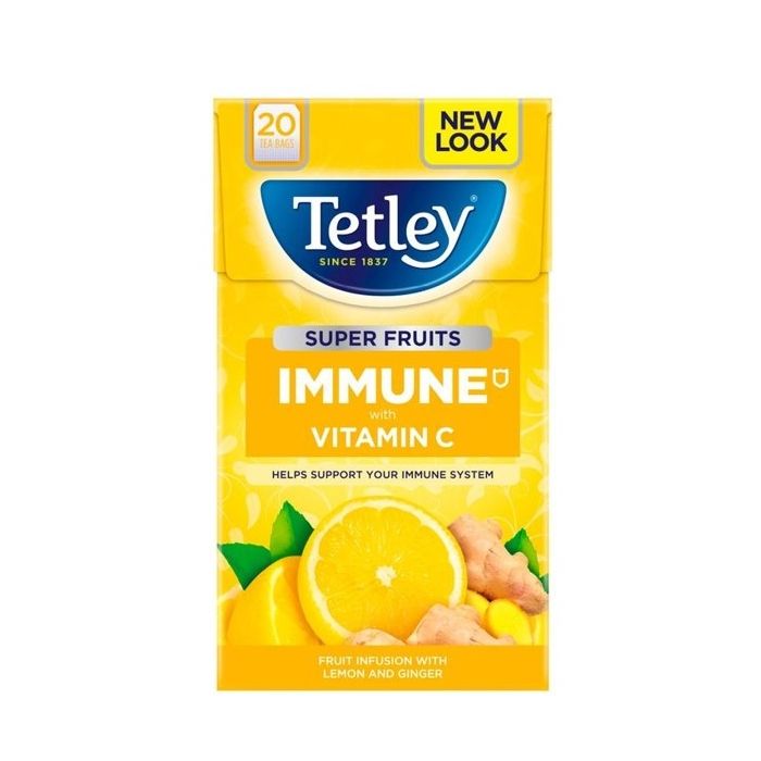 Tetley Super Fruits Tea Lemon and Ginger