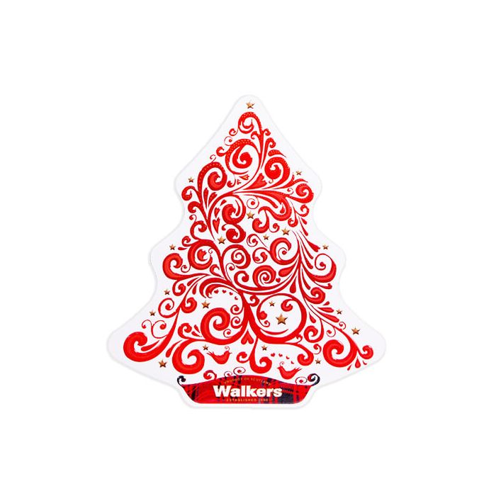 Walkers Shortbread 'Red & White' Christmas Tree Tin