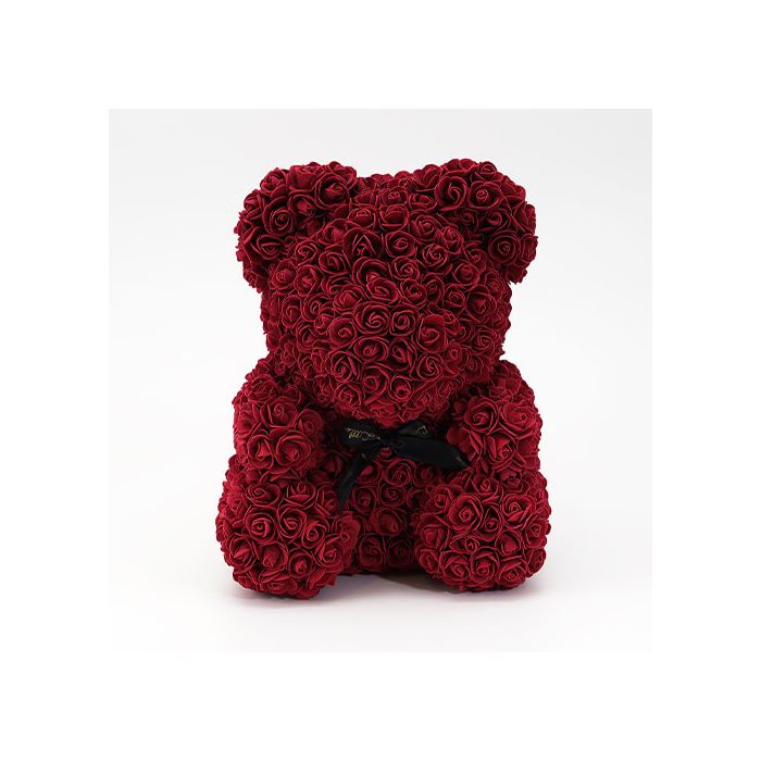 Wine Red Rose Bear