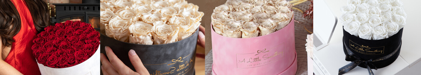 Luxury Roses with Swede Hat Boxes